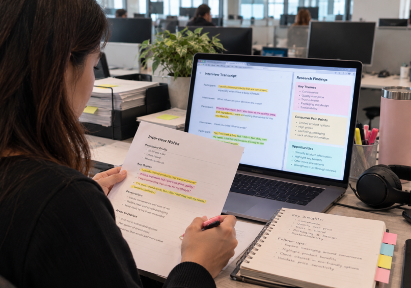 market research review at the office